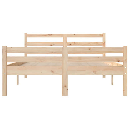 vidaXL Bed Frame without Mattress Solid Wood 135x190 cm Double Double