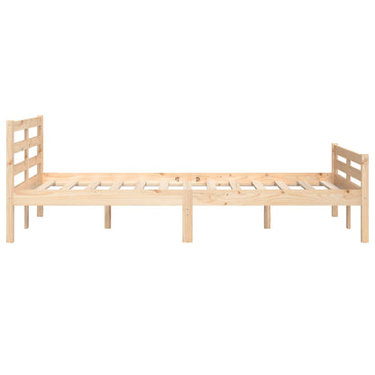 vidaXL Bed Frame without Mattress Solid Wood 135x190 cm Double Double