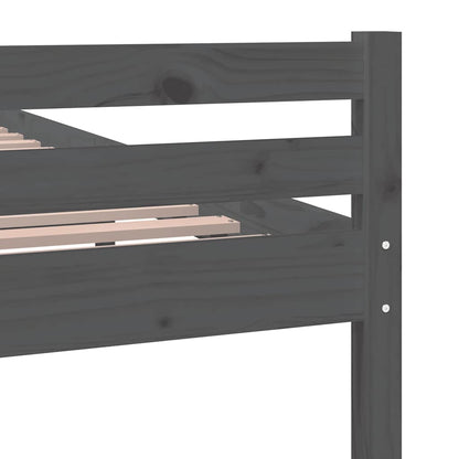 vidaXL Bed Frame | Grey | Solid pinewood, plywood | 140x190 cm mattress fit