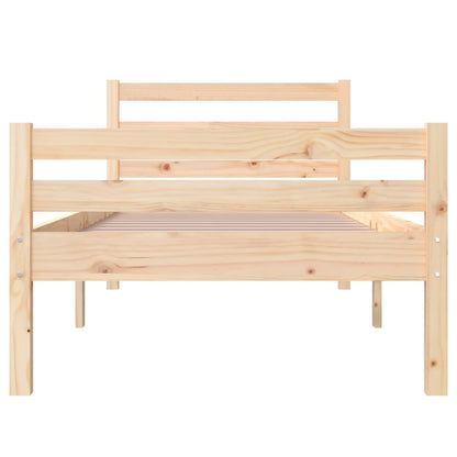 vidaXL Bed Frame | Natural wood | Solid pine wood (untreated) | Single