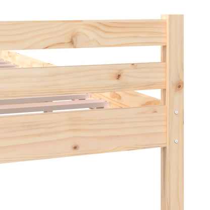 vidaXL Bed Frame | Natural wood | Solid pine wood (untreated) | Single