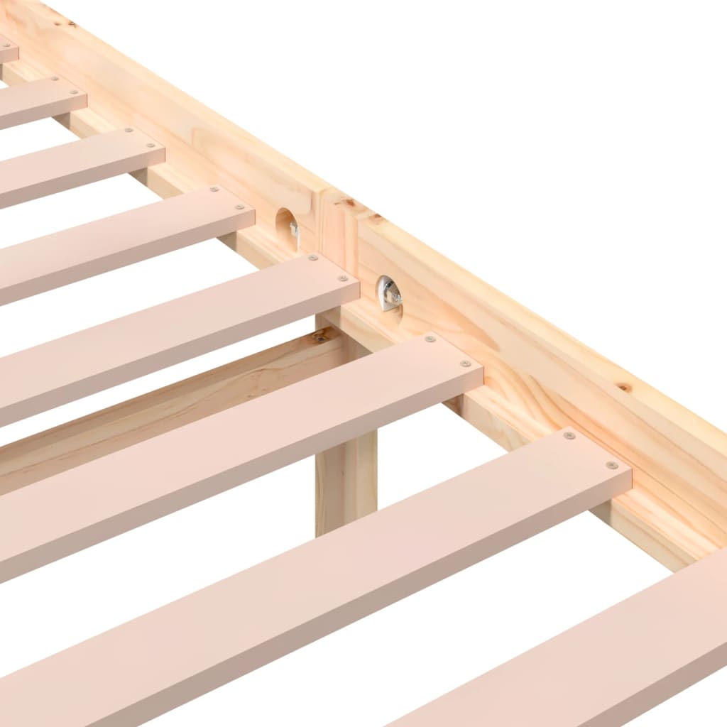 vidaXL Bed Frame | Natural wood | Solid pine wood (untreated) | Single
