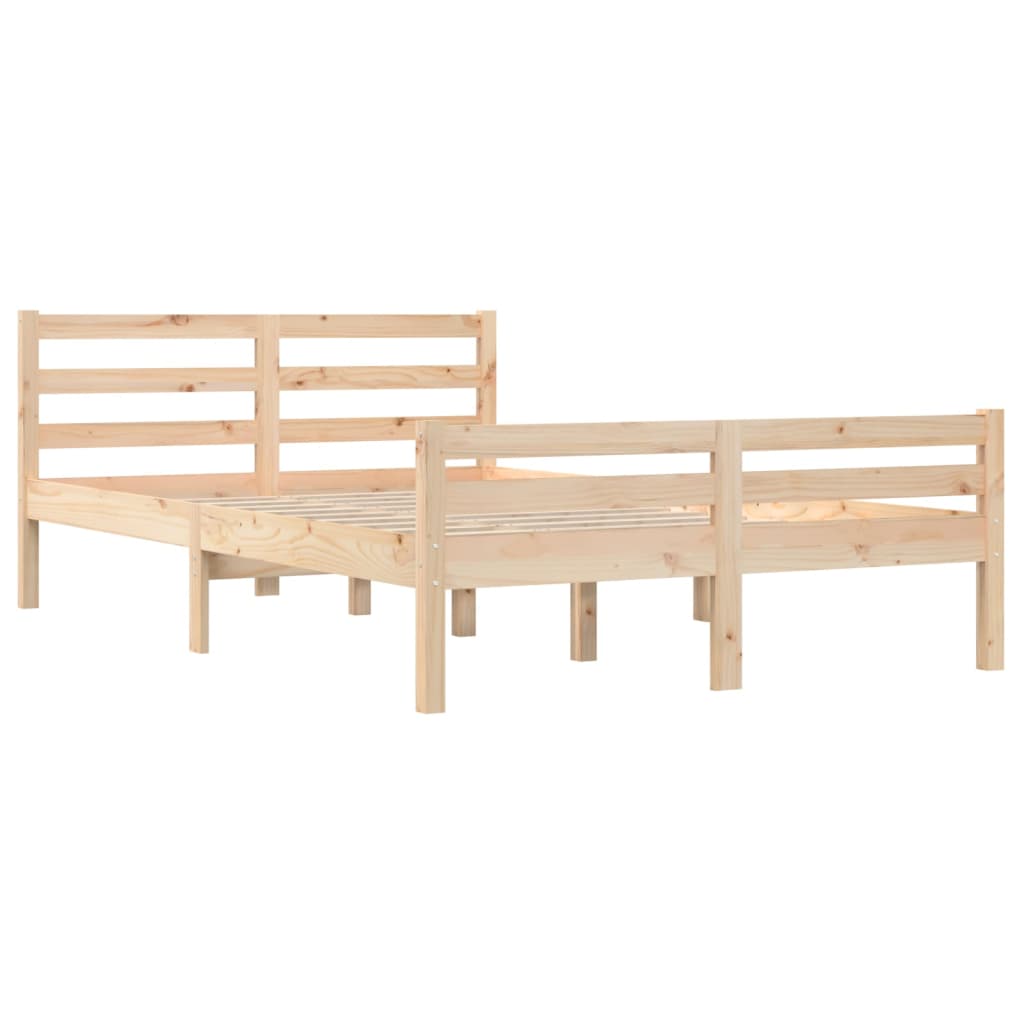 vidaXL Bed Frame without Mattress Solid Wood 140x200 cm