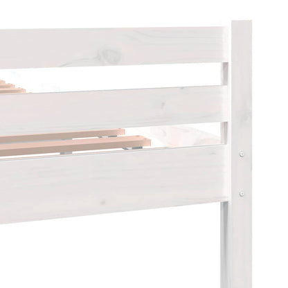 vidaXL Bed Frame without Mattress White Solid Wood 140x200 cm