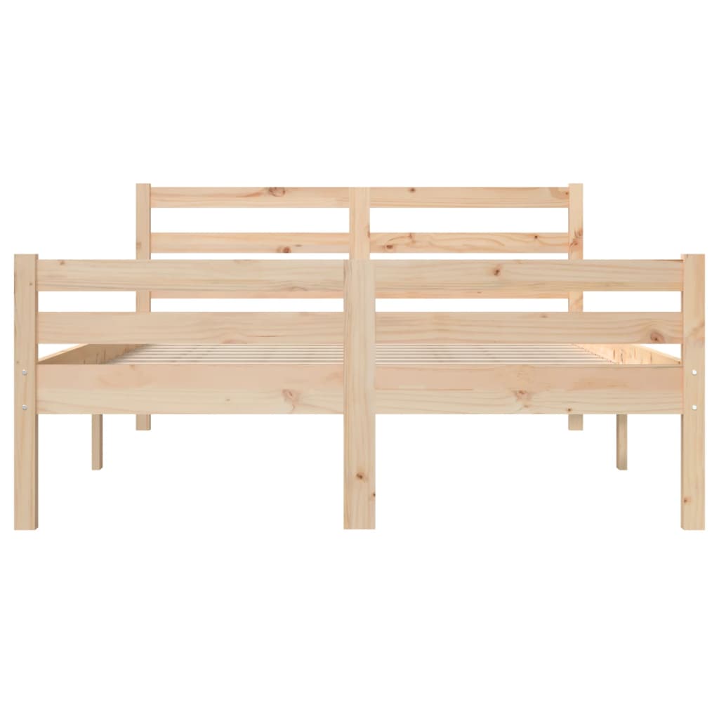 vidaXL Bed Frame without Mattress Solid Wood 150x200 cm King Size King Size