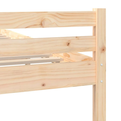 vidaXL Bed Frame without Mattress Solid Wood 150x200 cm King Size King Size