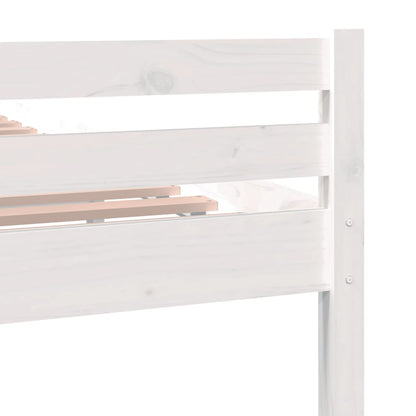 vidaXL Bed Frame without Mattress White Solid Wood 150x200 cm King Size King Size