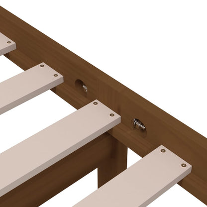 vidaXL Bed Frame without Mattress Honey Brown Solid Wood 75x190 cm Small Single