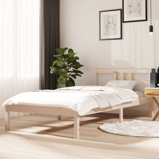 vidaXL Bed Frame without Mattress Solid Wood 90x190 cm Single Single