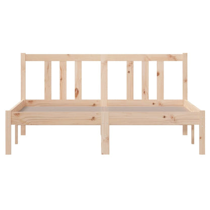 vidaXL Bed Frame without Mattress Solid Wood 135x190 cm Double Double