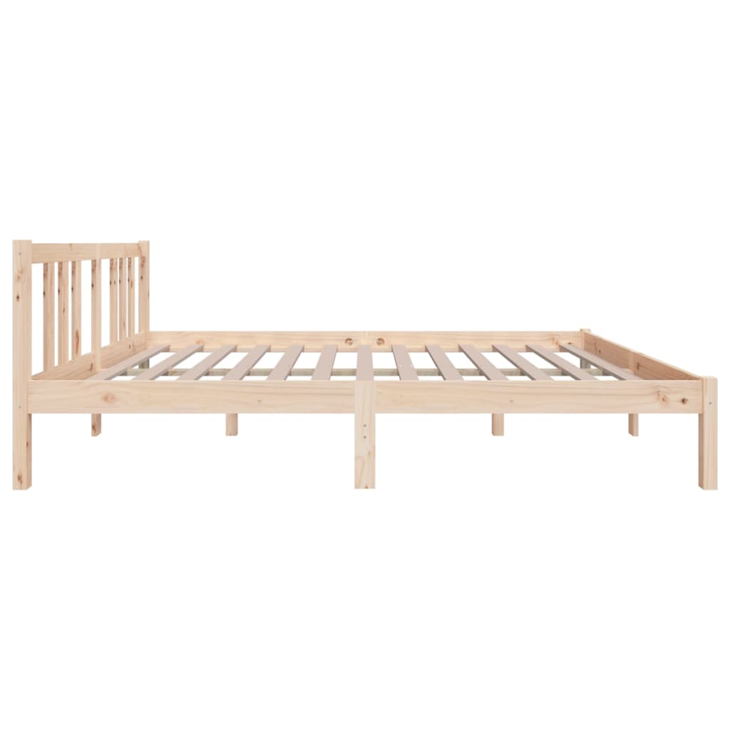 vidaXL Bed Frame without Mattress Solid Wood 135x190 cm Double Double