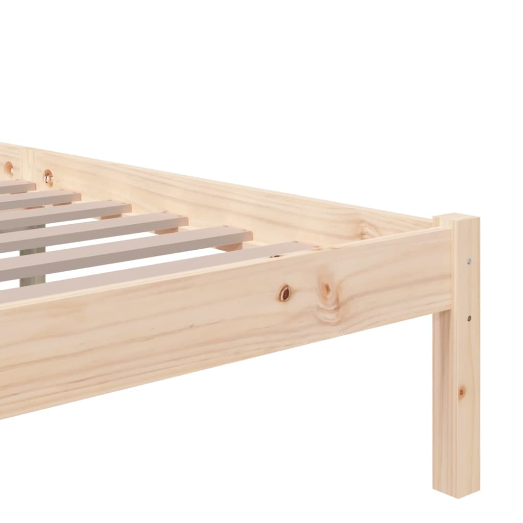 vidaXL Bed Frame without Mattress Solid Wood 135x190 cm Double Double
