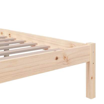 vidaXL Bed Frame without Mattress Solid Wood 135x190 cm Double Double