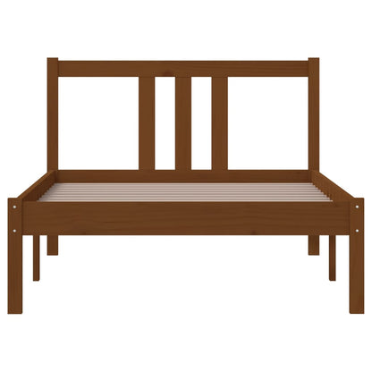 vidaXL Bed Frame without Mattress Honey Brown Solid Wood 90x200 cm