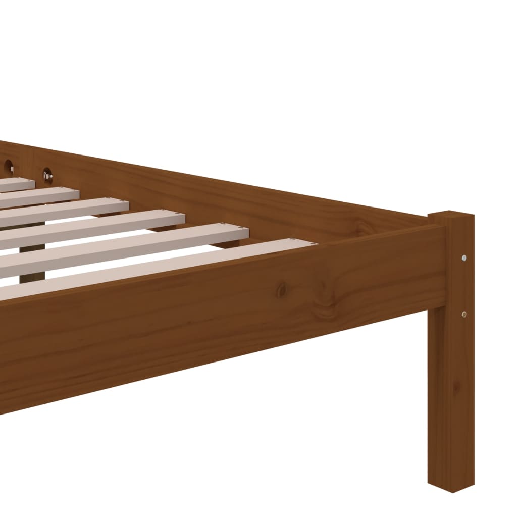 vidaXL Bed Frame without Mattress Honey Brown Solid Wood 90x200 cm