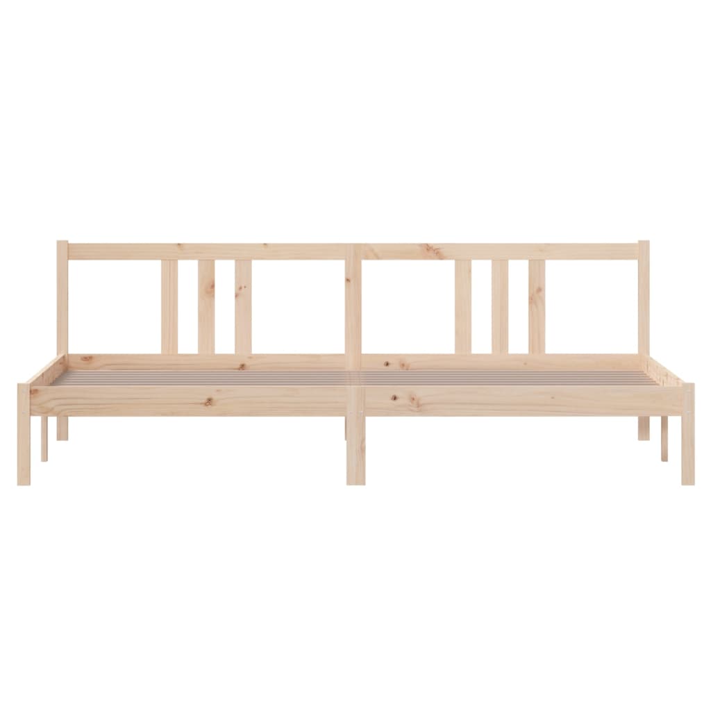 vidaXL Bed Frame without Mattress Solid Wood 200x200 cm