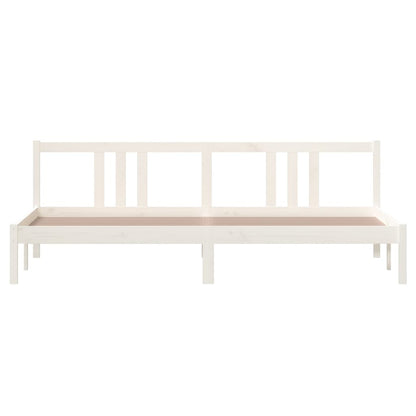 vidaXL Bed Frame without Mattress White Solid Wood 200x200 cm