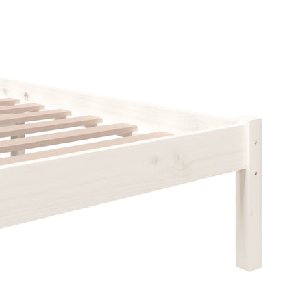 vidaXL Bed Frame without Mattress White Solid Wood 200x200 cm