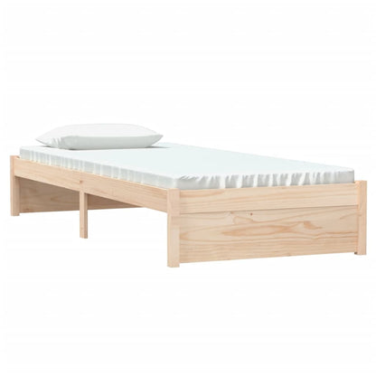 vidaXL Bed Frame without Mattress Solid Wood 75x190 cm Small Single