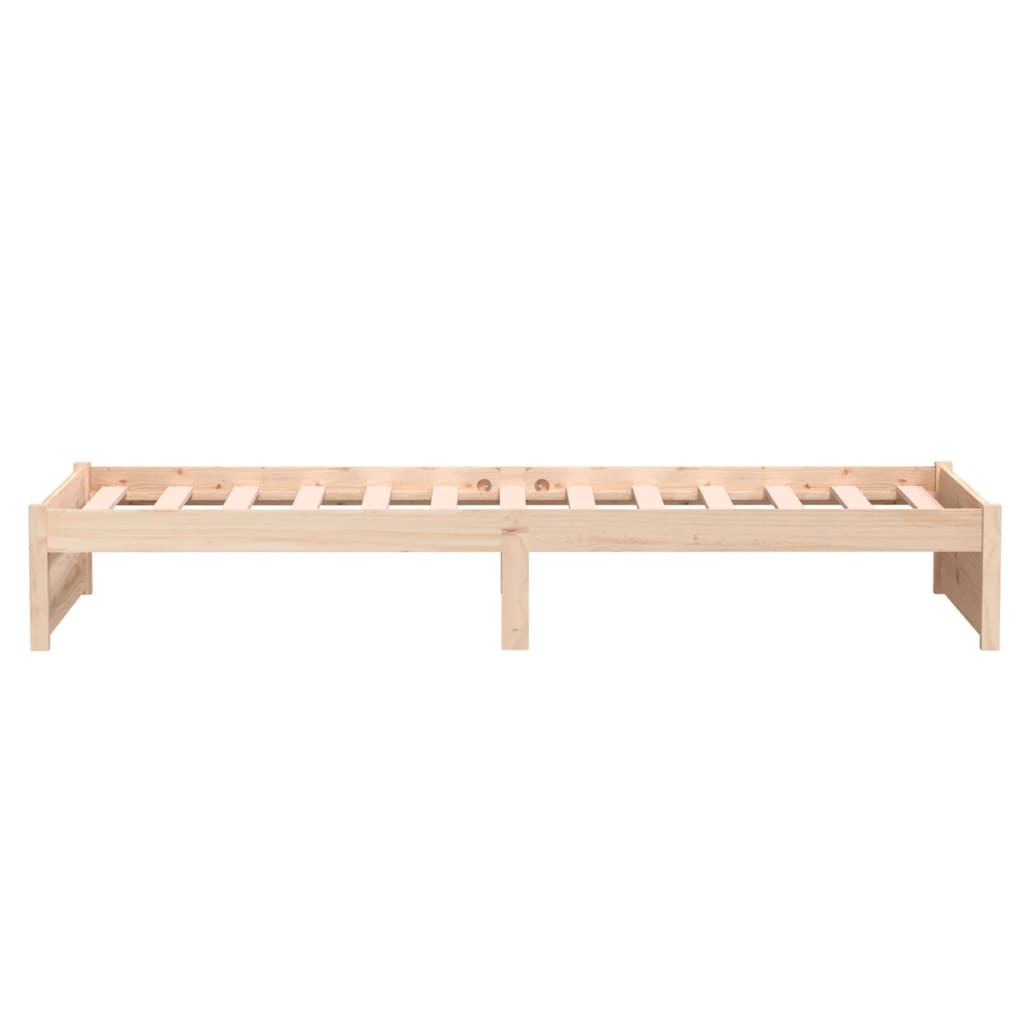 vidaXL Bed Frame without Mattress Solid Wood 75x190 cm Small Single