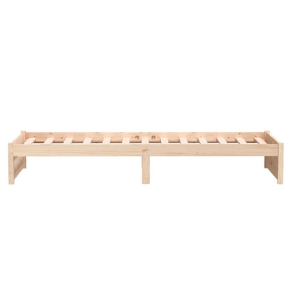 vidaXL Bed Frame without Mattress Solid Wood 75x190 cm Small Single