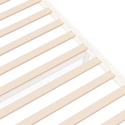 vidaXL Bed Frame without Mattress White Solid Wood 75x190 cm Small Single