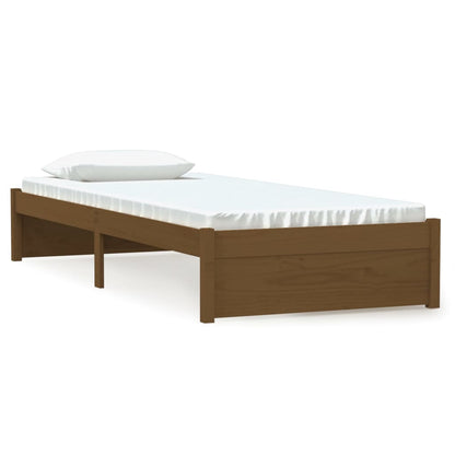 vidaXL Bed Frame without Mattress Honey Brown Solid Wood 75x190 cm