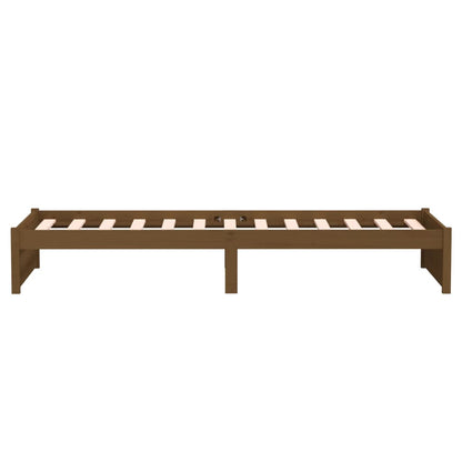 vidaXL Bed Frame without Mattress Honey Brown Solid Wood 75x190 cm
