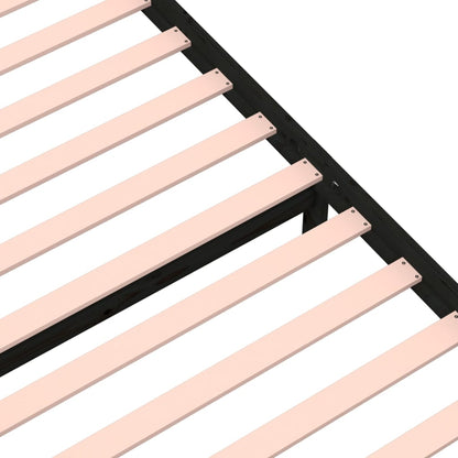 vidaXL Bed Frame without Mattress Black Solid Wood 90x190 cm Single