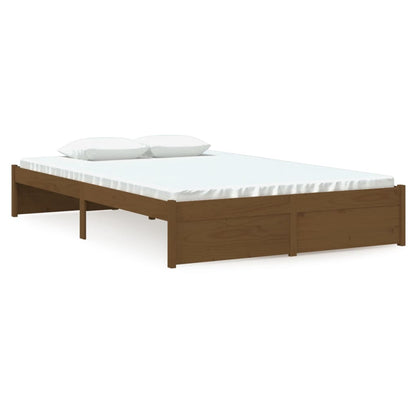 vidaXL Bed Frame without Mattress Honey Brown Solid Wood 120x190 cm