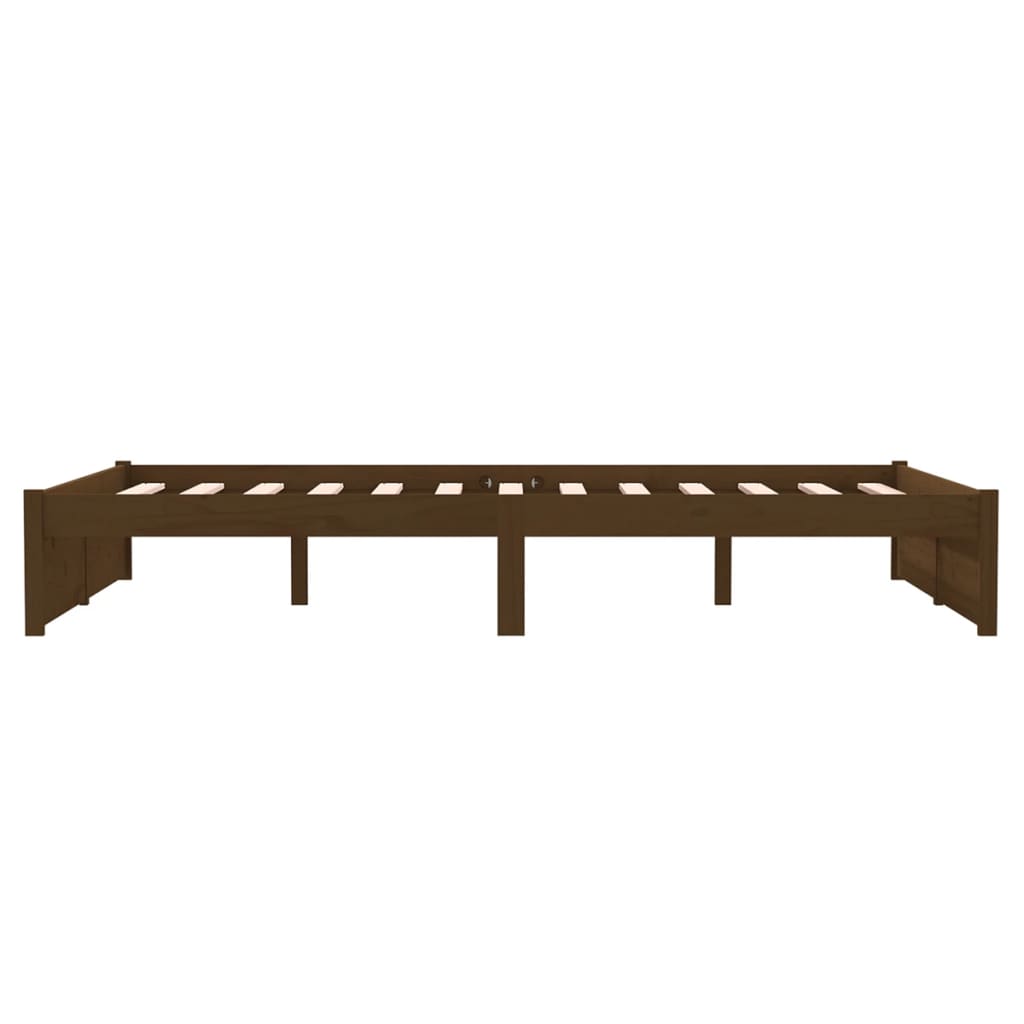 vidaXL Bed Frame without Mattress Honey Brown Solid Wood 120x190 cm