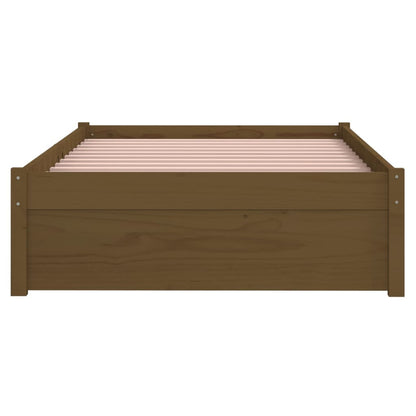 vidaXL Bed Frame without Mattress Honey Brown Solid Wood 90x200 cm