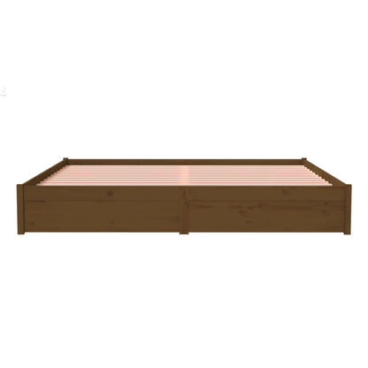vidaXL Bed Frame without Mattress Honey Brown Solid Wood 200x200 cm