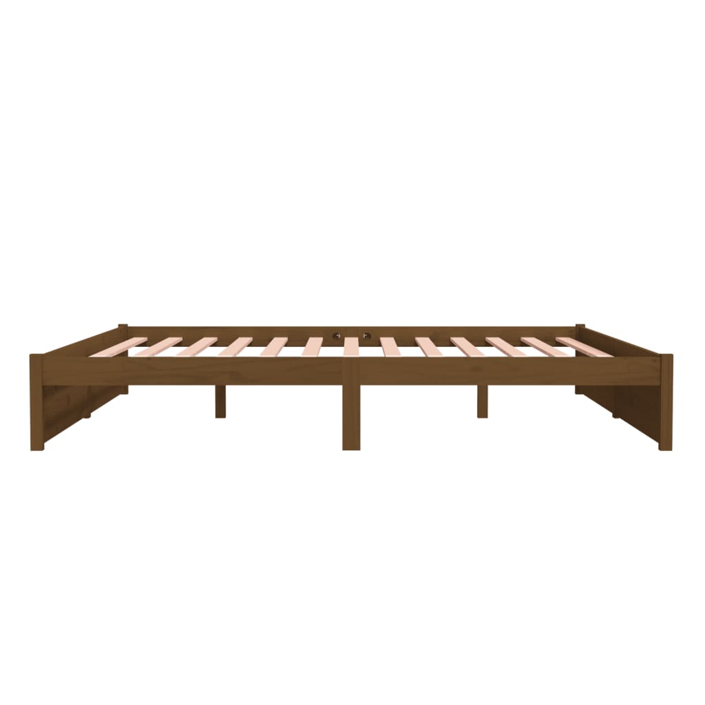 vidaXL Bed Frame without Mattress Honey Brown Solid Wood 200x200 cm