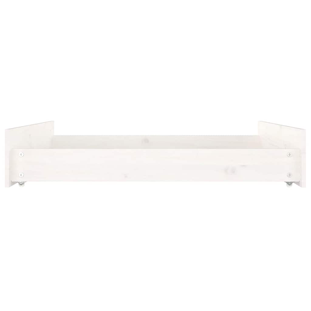 vidaXL Bed Drawers 2 pcs White Solid Wood Pine