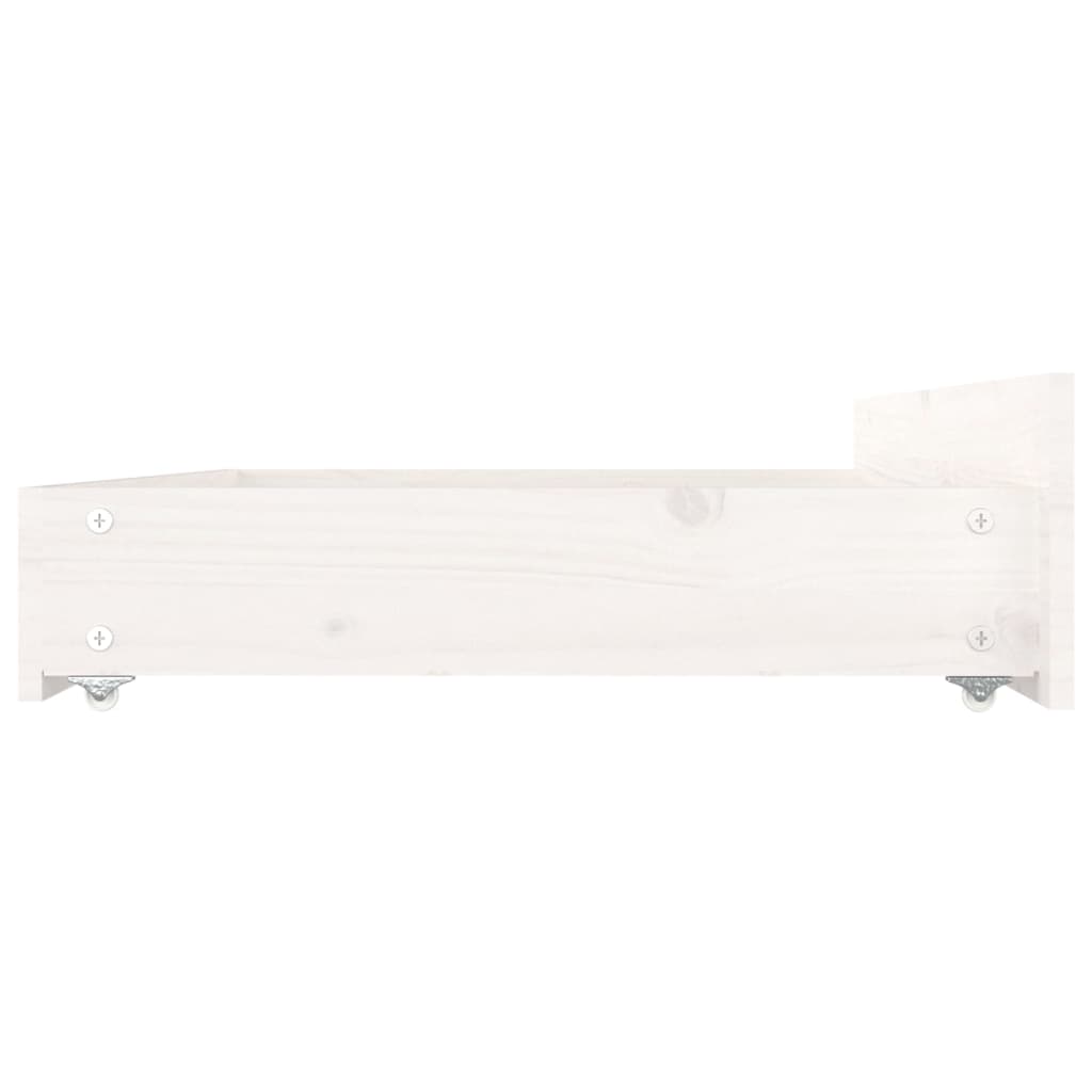 vidaXL Bed Drawers 4 pcs White Solid Wood Pine