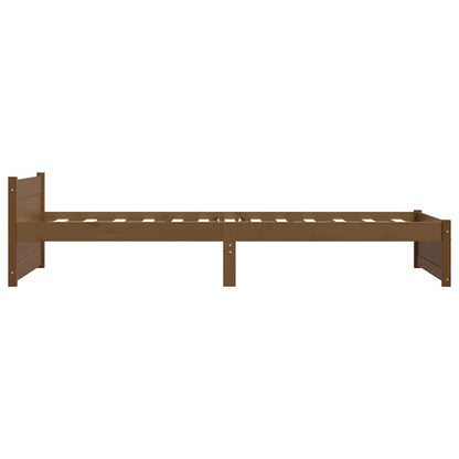 vidaXL Bed Frame without Mattress Honey Brown Solid Wood 75x190 cm Small Single