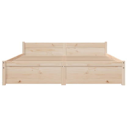 vidaXL Bed Frame without Mattress Solid Wood 140x190 cm