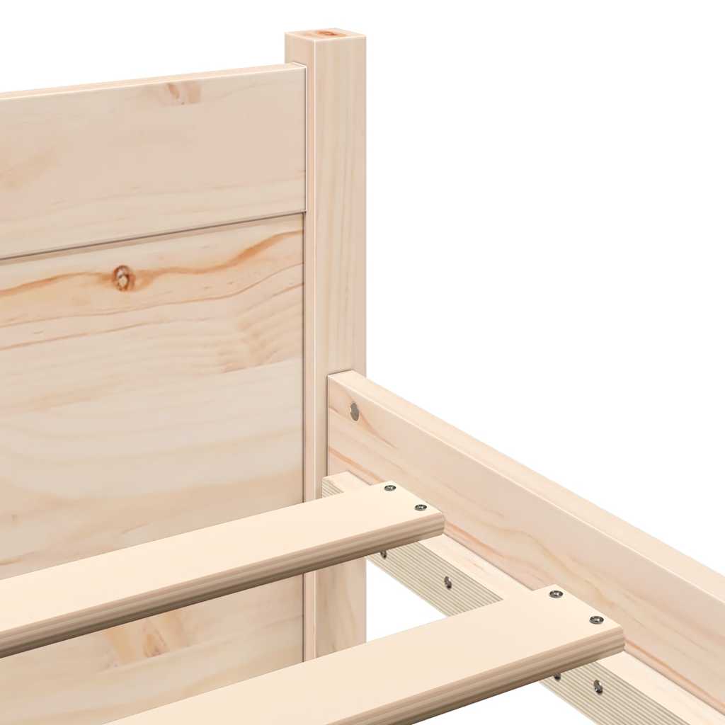 vidaXL Bed Frame without Mattress Solid Wood 140x190 cm