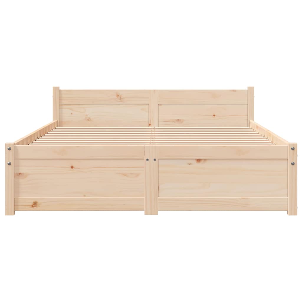 vidaXL Bed Frame without Mattress Solid Wood 120x200 cm