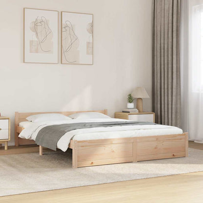 vidaXL Bed Frame without Mattress Solid Wood 150x200 cm King Size