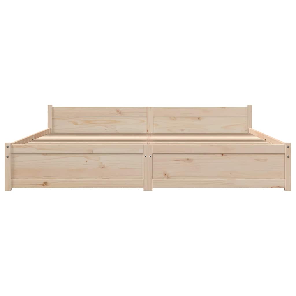 vidaXL Bed Frame without Mattress Solid Wood 180x200 cm Super King Super King Size