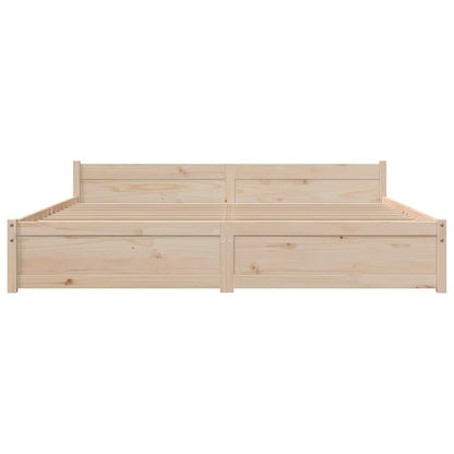vidaXL Bed Frame without Mattress Solid Wood 180x200 cm Super King Super King Size