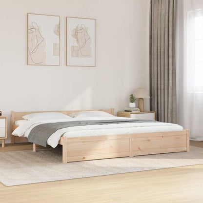 vidaXL Bed Frame without Mattress Solid Wood 180x200 cm Super King Super King Size