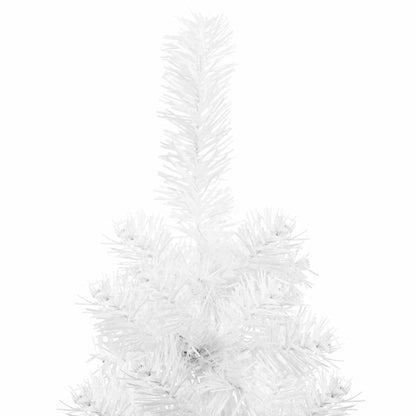 vidaXL Slim Artificial Half Christmas Tree with Stand White 210 cm
