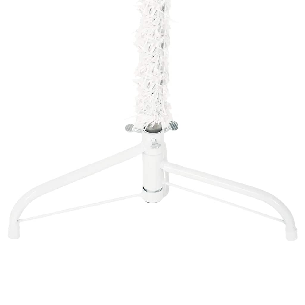 vidaXL Slim Artificial Half Christmas Tree with Stand White 240 cm