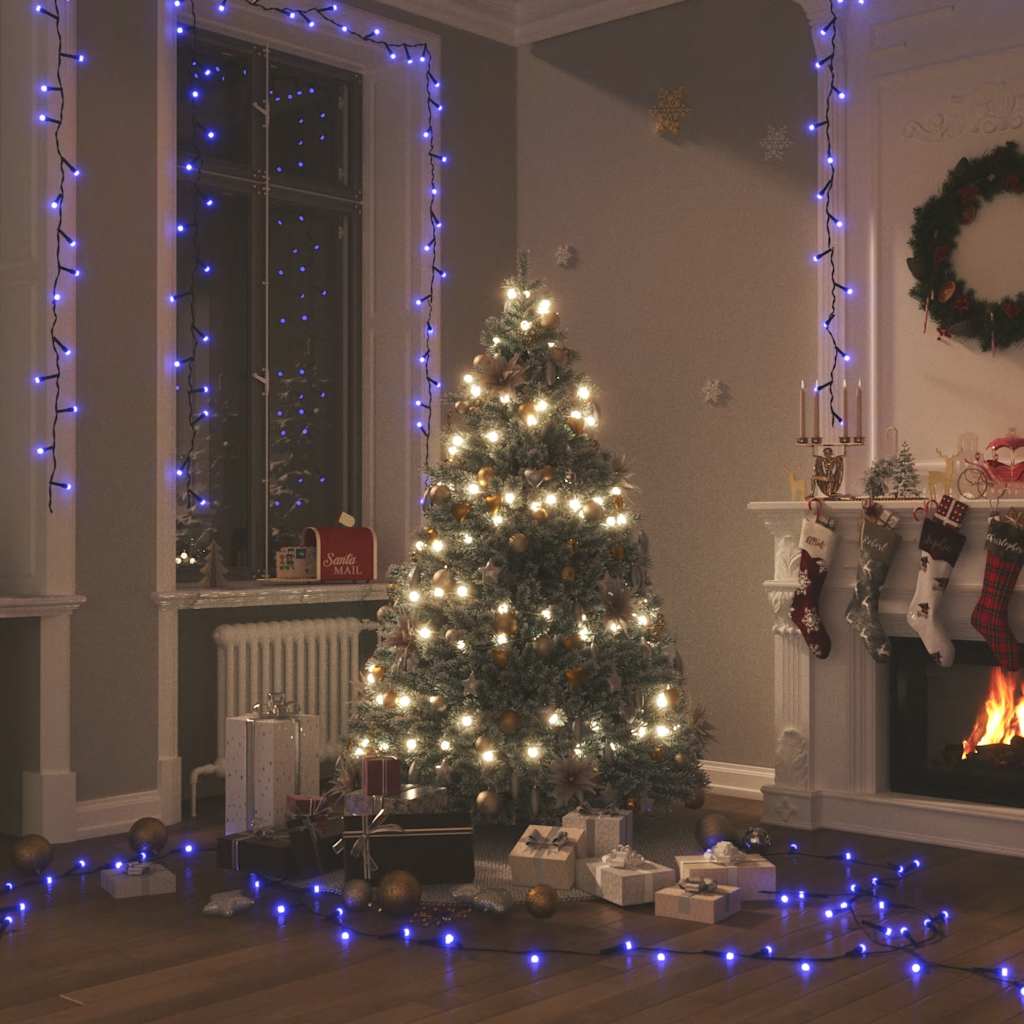 vidaXL LED String with 300 LEDs Blue 30 m PVC