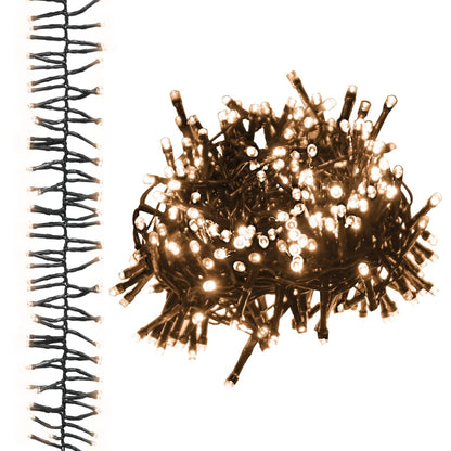 vidaXL LED Cluster String with 400 LEDs Warm White PVC