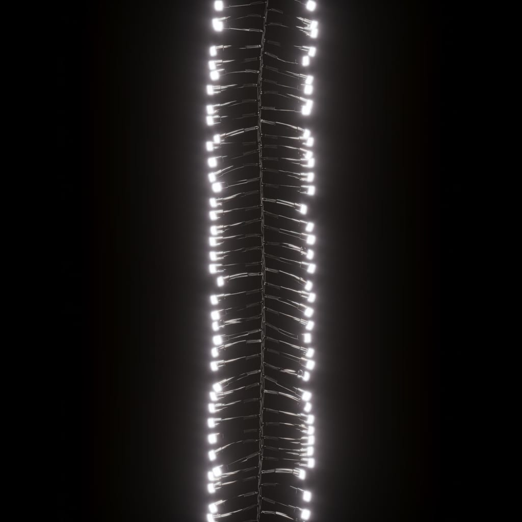 vidaXL LED Cluster String with 400 LEDs Cold White PVC
