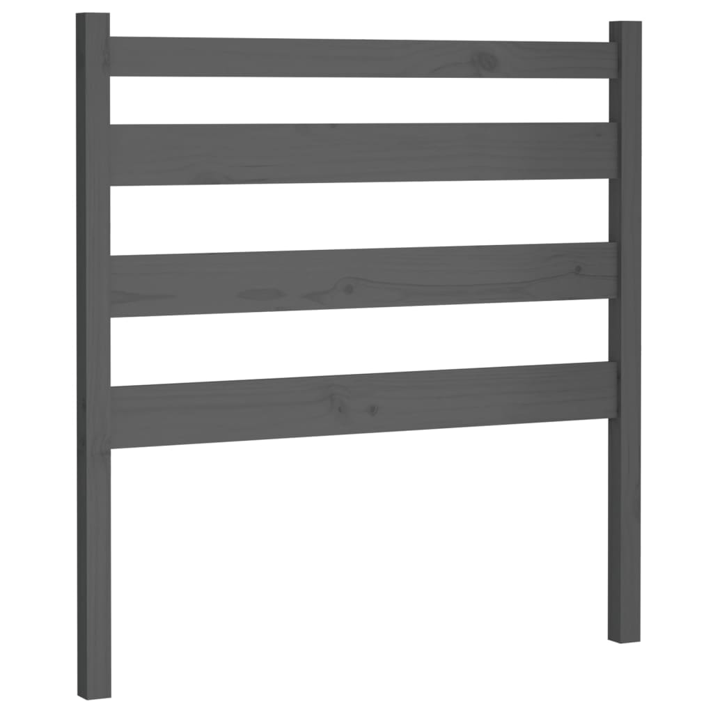vidaXL Bed Headboard Grey 96x4x100 cm Solid Wood Pine
